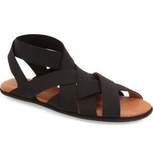 Gentle Souls by Kenneth Cole Bari Elastic Strap Sandals in Black Size 7.5